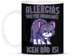printfashion Allergiás vagyok mindenre - Bögre - Fekete (17551968)