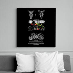 printfashion ducati streetfighter - Vászonkép - Fekete (17585280)