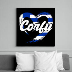 printfashion Corfu - Vászonkép - Fekete (17562341)