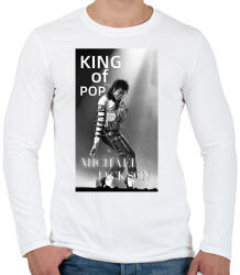 printfashion michael jackson king - Férfi hosszú ujjú póló - Fehér (17547984)