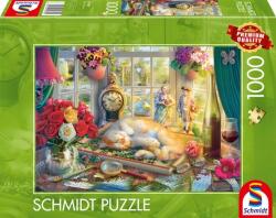 Schmidt Spiele Puzzle játék 1000 darabos Kirakózás a Macskával (59789)