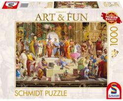 Schmidt Spiele Puzzle játék 1000 darabos Art & Fun Markus Binz Athéni Iskola 2024 (58526)