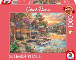 Schmidt Spiele Puzzle játék 1000 darabos Chuck Pinson: Part a naplementében (58553)