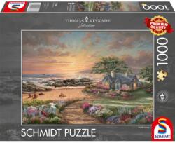 Schmidt Spiele Puzzle játék 1000 darabos Thomas Kinkade Seaside Cottage (57368)