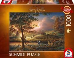 Schmidt Spiele Puzzle játék 1000 darabos Terry Redlin Aratás a nap fényében (58544)