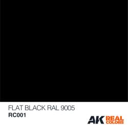 AK Interactive Real Colors Flat Black RAL 9005 akril lakk festék 10ml (RC001)
