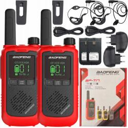 Baofeng BF-T17 Eu Walkie Talkie Rövidhullámú Könyök Toki Usb Zseblámpa 2 db (R BF-T17 RED 2 SZT)