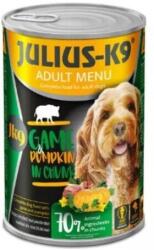 Julius-K9 Game & Pumpkin - Szaftos vadhús darabok sütőtökkel - Konzerv kutyáknak (12 x 1240 g) 14.48kg