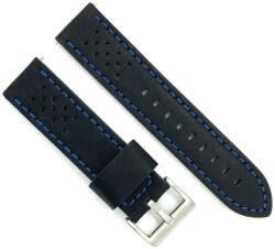  Curea piele neagra cusături albastre Rally 24mm - 3985224