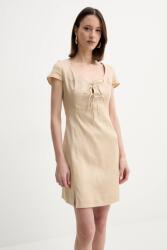 GUESS vászon ruha ISABEAU - bézs M