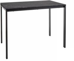  Masa de sufragerie neagra RAMOD 100x60 cm, decor marmura