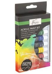 Grafix NASSAU prémium akrilfesték készlet - 8x12 ml (IMO-GF-AR0707)