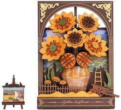 Rowood Puzzle 3D, Floarea soarelui, lemn, Rowood, 266 piese