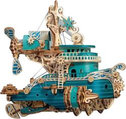 Howcat Puzzle 3D, Corabia Viselor, albastru, HC, lemn, 102 piese