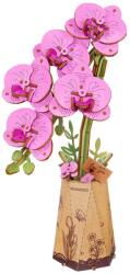 Rowood Puzzle 3D, Orhidee roz, Lemn, Rowood, 132 piese