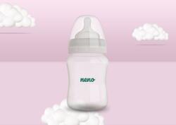 BabyJem Biberon neno 150 ml cu tetina silicon, anti-colici, debit lent