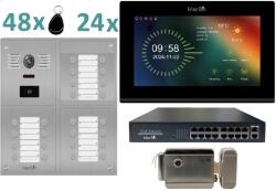 Mentor Kit VideoInterfon WiFi 24 Ap. Mentor SYKT100B 7" FHD 2MP IP65 POE 4in1 (MMDSYKT100B)