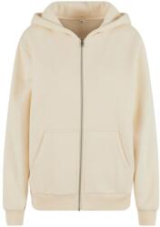 Build Your Brand Puha női cipzáras kapucnis pulóver Fluffy - Világos homokszínű | 5XL (BY290-1000401630)