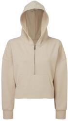 TriDri® Női kapucnis pulóver 1/2 cipzárral - Bézs | 2XL/3XL (TR077-1000407276)