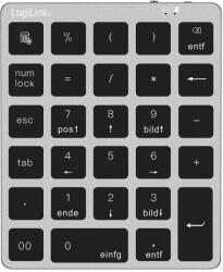 Logilink Vezeték Nélküli, 28 gombos Billentyűzet BT 5.0-val, Ollós Mechanizmussal, Szóközszürke - fizz