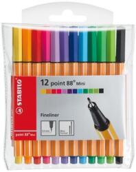 STABILO Point 88 Mini 12db-os vegyes színű tűfilc készlet (688/12-1) (688/12-1)