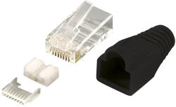 LogiLink RJ45 csatlakozódugasz, árnyékolt Cat6 fekete 100db