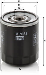 Mann-filter Olajszűrő Mann Filter W 7058 (W7058)