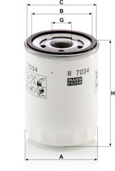 Mann-filter Olajszűrő Mann Filter W 7034 (W7034)
