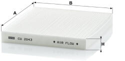 Mann-filter Utastér - Kabin szűrő Mann Filter CU 2043 (CU2043)