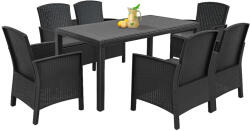 Leziter Lima V 6+1 kerti bútor garnitúra szett grafit LBIHELGR_LBIL2K-GRA_2_LBILSZ-GRA_2