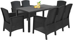 Leziter Lima V 7+1 kerti bútor garnitúra szett grafit LBIHELGR_LBIL3K-GRA_LBIL2K-GRA_LBILSZ-GRA_2