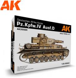 AK Interactive 1/35 Deutsche Afrika Korps Pz. Kpfw. Iv Ausf. D tank katonai jármű modell (AK35504)