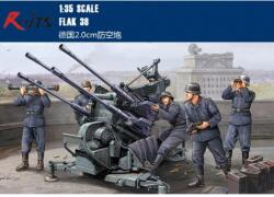 Trumpeter 1/35 FLAK 38 német 2cm légelhárító ágyú katonai modell (TRU02309)