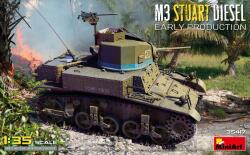 MiniArt Models 1/35 M3 Stuart Diesel tank modell korai változat (MI35417)