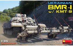 MiniArt Models 1/35 Ukrán BMR-1 tank KMT-9 aknamentesítő kiegészítővel katonai jármű modell (37043)