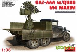 MiniArt Models 1/35 GAZ-AAA 4 darabos M-4 Maxim géppuskával katonai jármű modell