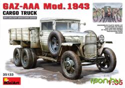MiniArt Models 1/35 GAZ-AAA Mod 1943 Cargo Truck katonai jármű modell