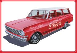 ROUND2 AMT 1/25 1963 Chevy II Nova Wagon kocsi Coca-Cola szállítós változat (AMT1353)
