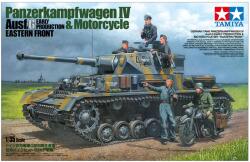 TAMIYA 1/35 Panzerkampfwagen IV Ausf G német tank korai változat és katonai motor modell szett (TA25209)