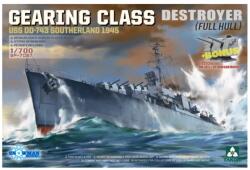  1/700 Gearing Class Destroyer USS DD-743 Southerland 1945 (Full Hull) katonai hajó modell (SP7057)