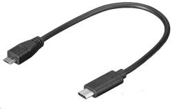PremiumCord USB 2.0 Type C Micro USB Átalakító Fekete 20cm kur31-02 (kur31-02)