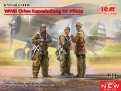 ICM 1/32 Második világháborús Guomindang AF kínai pilóták modell kiegészítő (ICM32115)