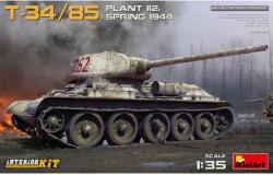 MiniArt Models 1/35 T-34/85 PLANT 112 tank 1944 tavasza katonai jármű modell (35294)