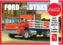 ROUND2 AMT Coca-Cola 1/25 Ford C600 Stake Bed w/Coca-Cola Machines teherautó modell (AMT1147)