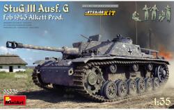 MiniArt Models 1/35 StuG III Ausf. G Feb 1943 Alkett Prod katonai jármű modell (35335)