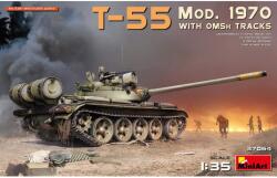 MiniArt Models 1/35 1970-es T-55-ös módosított tank OMSh láncokkal katonai jármű modell (37064)