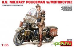 MiniArt Models 1/35 U. S. Millitary Policeman with Motorcycle katonai modell figura