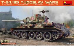 MiniArt Models 1/35 T-34/85 tank délszláv háború katonai jármű modell (37093)