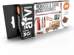 AK Interactive AFV Vehicle and Tank Accesories katonai jármű és tank akril festék készlet 6x 17ml (AK11647)