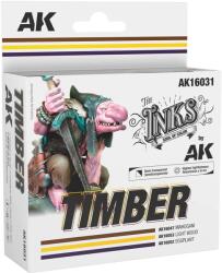 AK Interactive The Inks Timber fa akril festék tinta készlet 3x 30ml (AK16031)